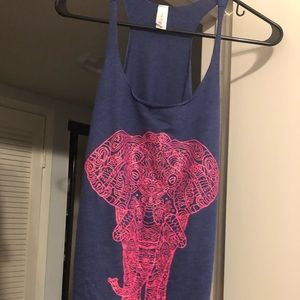 Cute elephant racer back tank